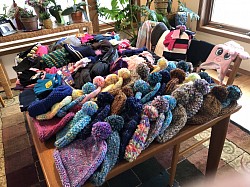 Warm hats, mittens and scarves for Silver Lake Elementary School