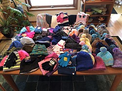 Warm scarves, mittens and scarves for Silver Lake Elementary School